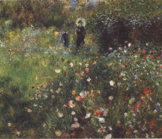 Pierre Renoir Woman with a Parasol in a Garden France oil painting art